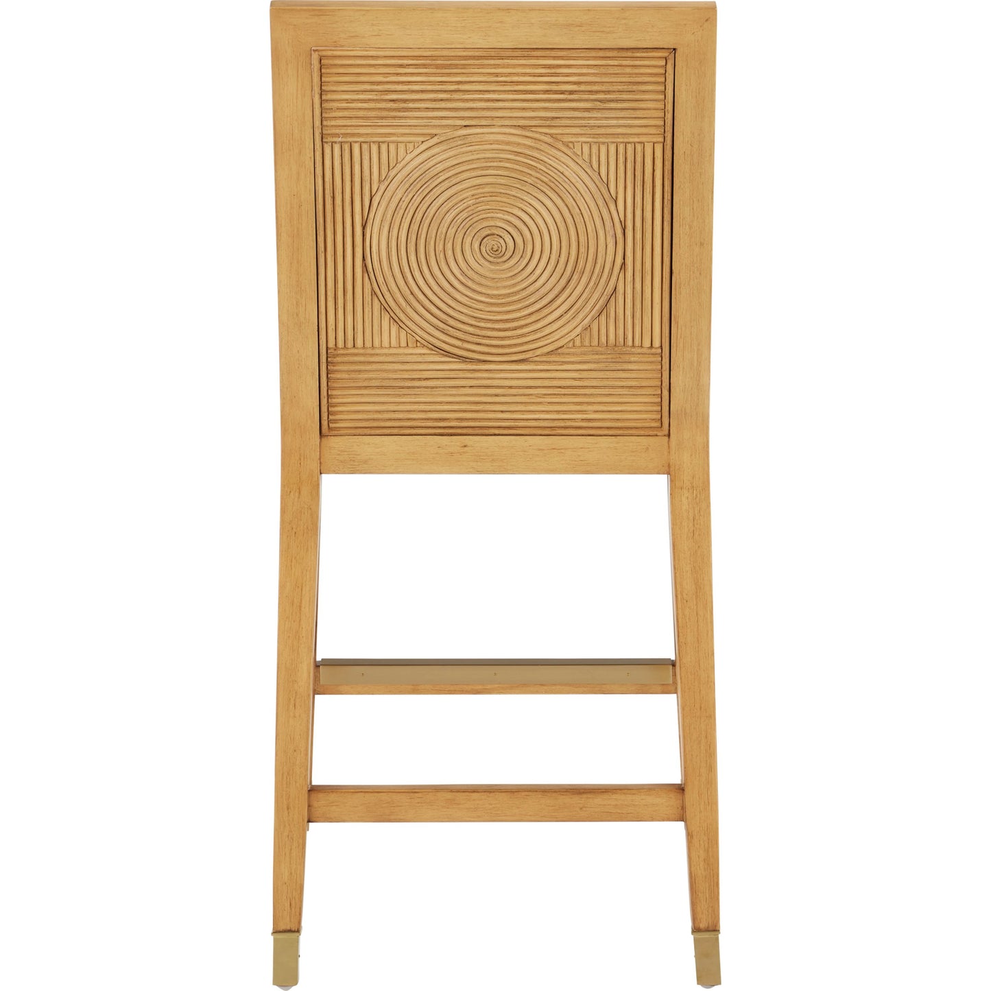 010 SI-2191835 | Additional Silo | Santos Counter Stool by Currey and Company. Made from mahogany, rattan, brass in a modern style.