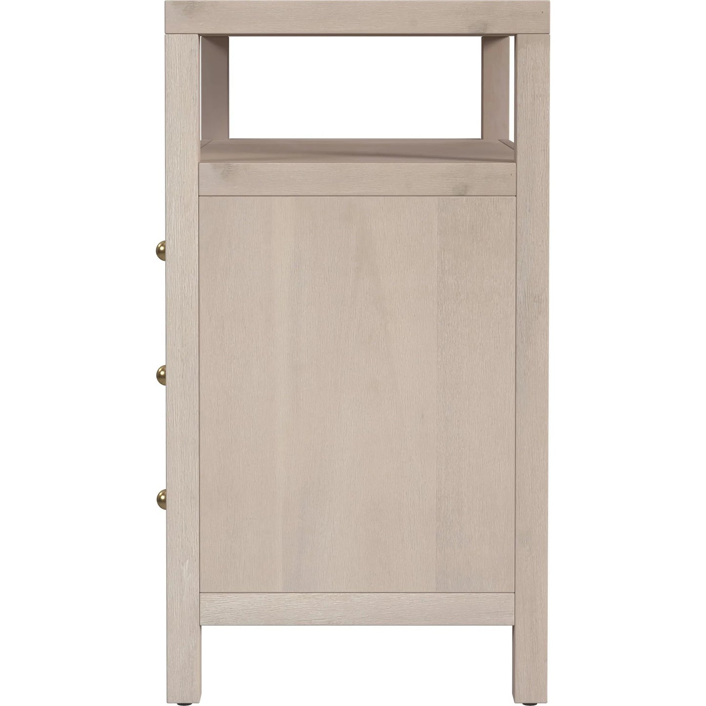 003 SI-2448197 | Additional Silo | Nora 3-Drawer Nightstand by Butler Specialty Company in antique taupe. Made from mdf, acacia wood, pine wood, plywood, veneers in a unique style.