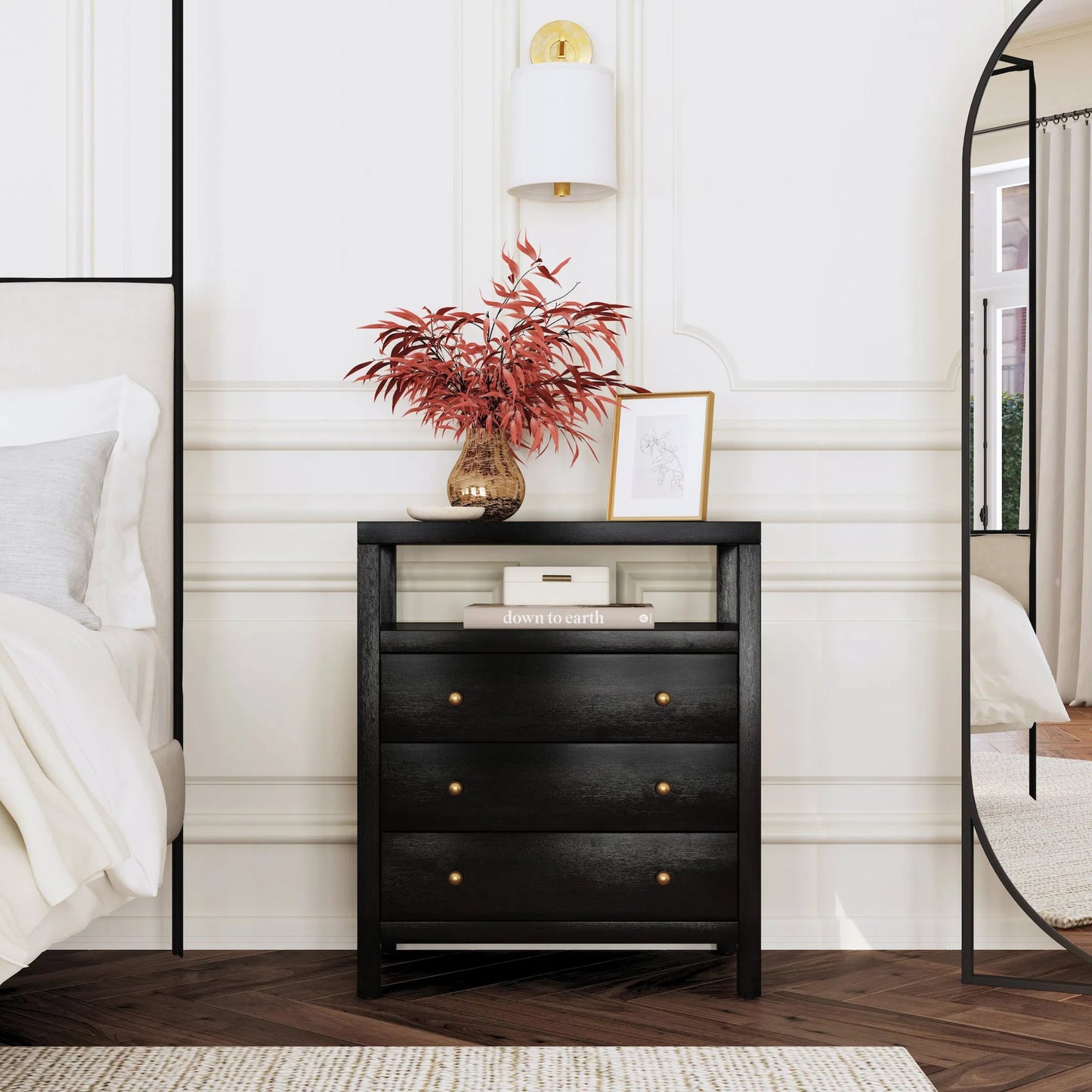 026 SI-2376932 | Lifestyle | Nora 3 Drawer Tall Nightstand by Butler Specialty Company. Made from unique in a unique style.