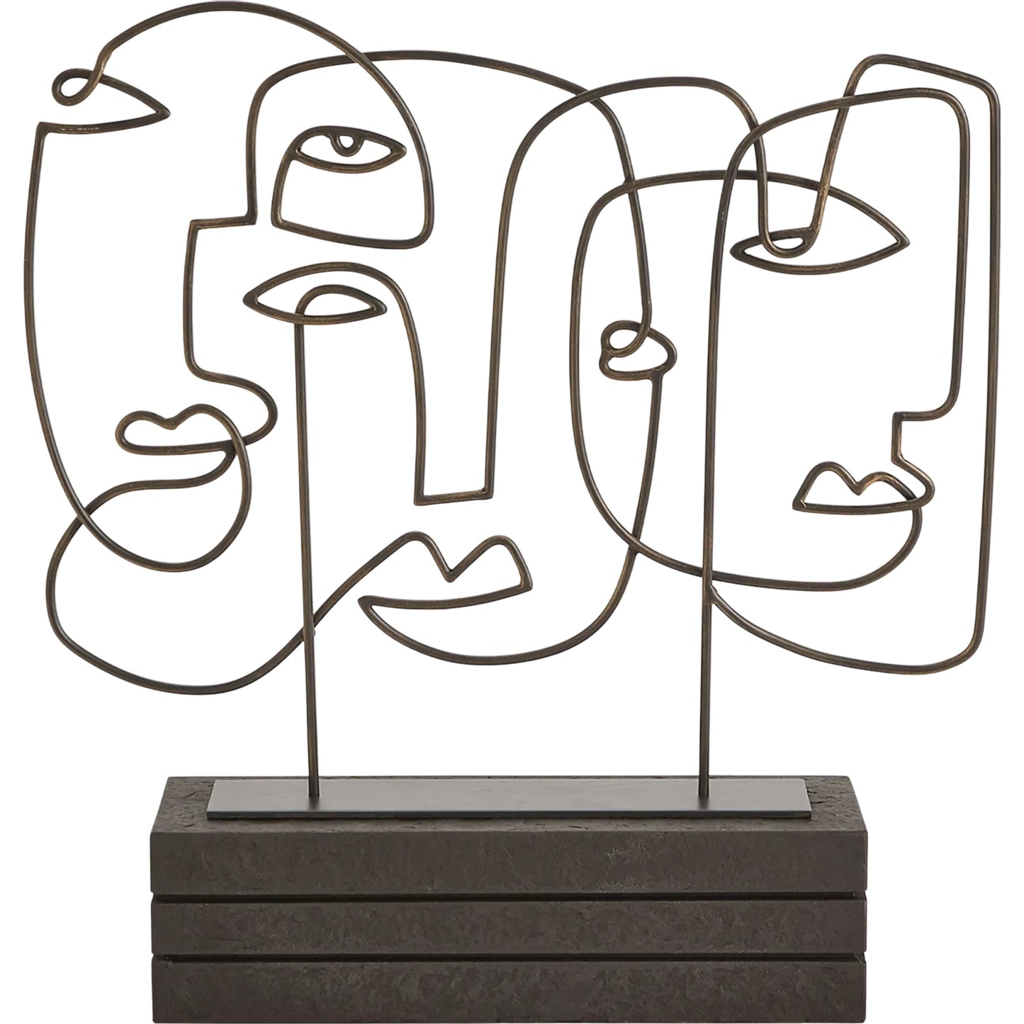 001 SI-2445953 | Primary Silo | Congregation Sculpture by Global Views in bronze. Made from iron 50%, honed black marble 50% in a eclectic & global style.
