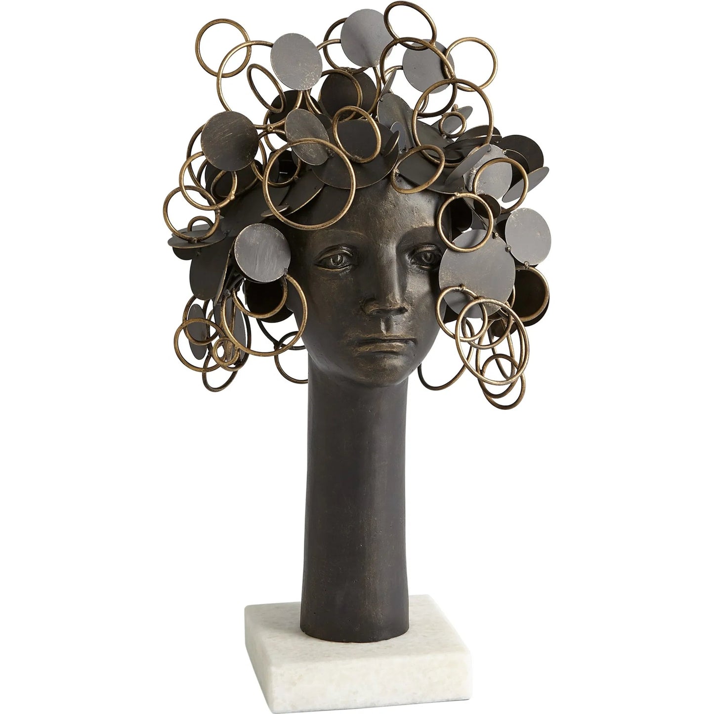 001 SI-2324289 | Primary Silo | Rings and Things for Brains by Global Views in bronze and marble. Made from unique in a modern style.