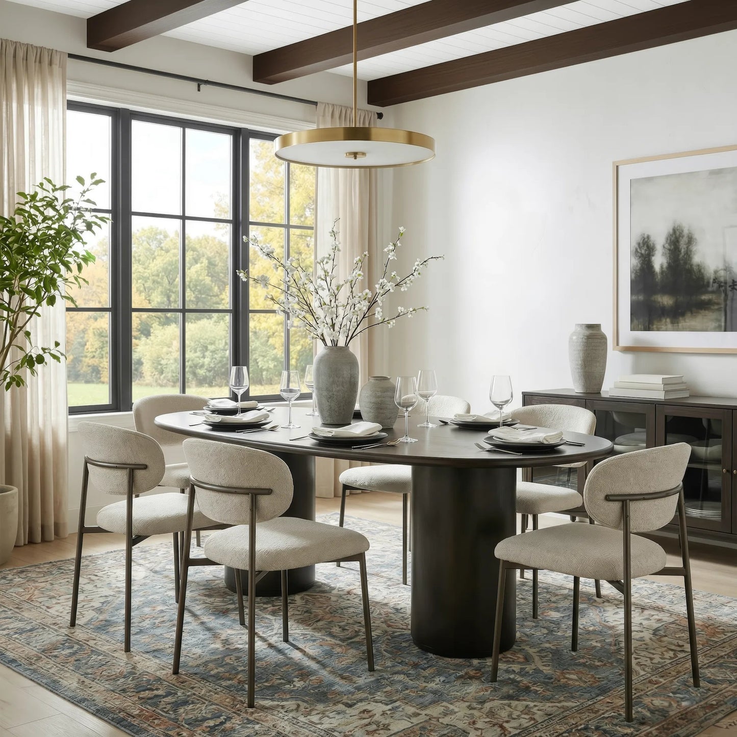 010 SI-2531526 | Lifestyle | Kersten Dining Table by Butler Specialty Company. Made from mdf, rubberwood, mindi veneer in a transitional style.