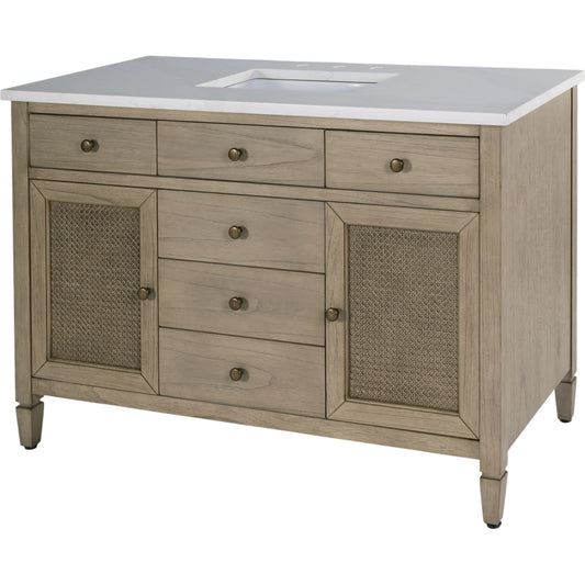 001 SI-2472680 | Primary Silo | Flagstaff Bathroom Vanity by Butler Specialty Company in desert sand. Made from mdf, mindi, quartz, pine, ceramic, plywood, composite wood, veneer in a transitional style.