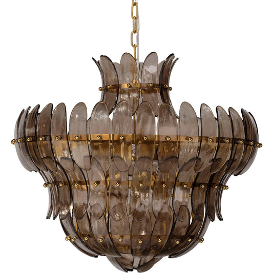 Arcade Chandelier by Jamie Young. Made from glass, metal: iron in a modern style.