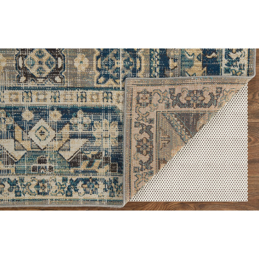 Nolan Transitional Rug - 39CDF by Feizy in blue, ivory. Made from polypropylene in a unique style.