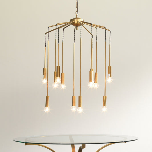 Cascade Pendant by Jamie Young in antique brass. Made from steel in a modern style.