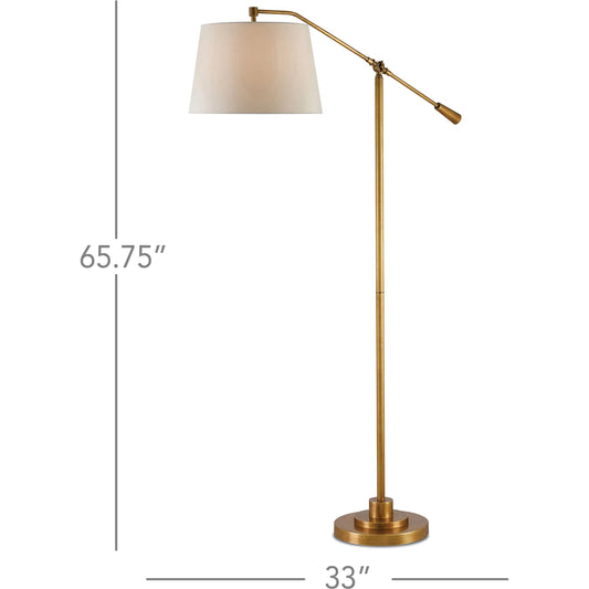 Maxstoke Floor Lamp by Currey and Company. Made from metal in a modern style.