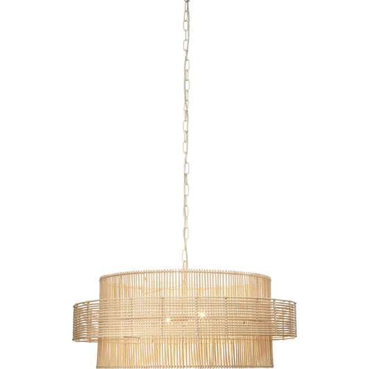 001 SI-1782479 | Primary Silo | Concentric Pendant by Jamie Young in natural. Made from rattan in a cottage & farmhouse style.