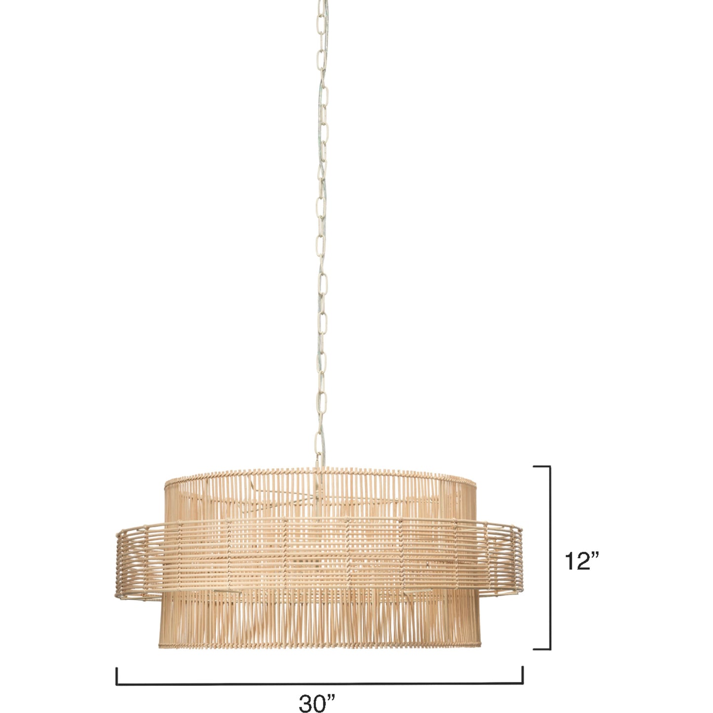 004 SI-1782479 | Additional Silo | Concentric Pendant by Jamie Young in natural. Made from rattan in a cottage & farmhouse style.
