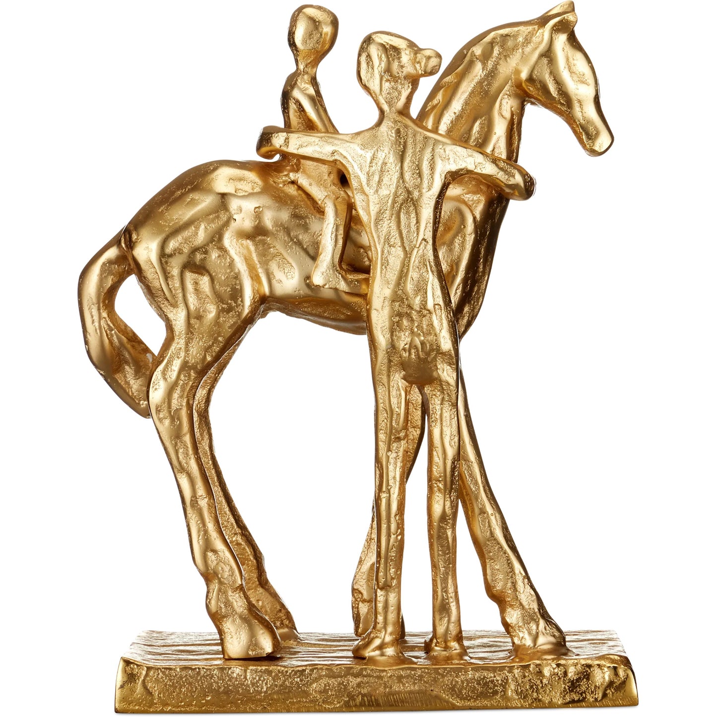 003 SI-2387020 | Additional Silo | Dujardin Equestrian Sculpture by Currey and Company in gold. Made from cast aluminum in a unique style.