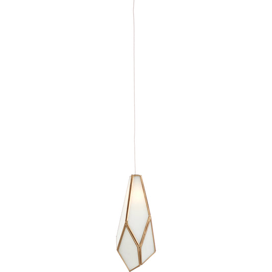 001 SI-1923924 | Primary Silo | Glace 1-LIGHT Multi-Drop Pendant by Currey and Company in white, antique brass, silver. Made from glass, iron in a modern style.