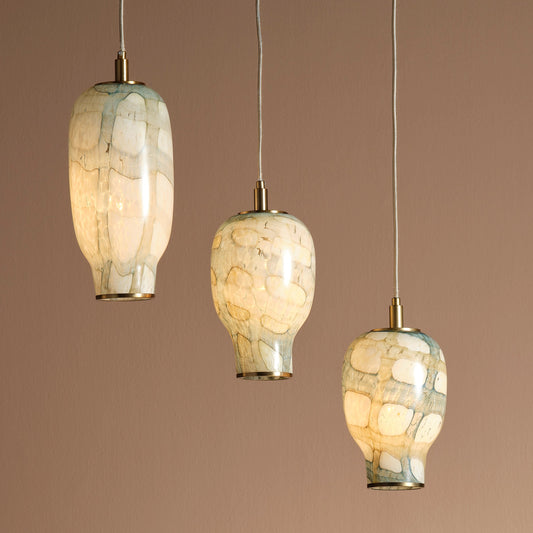 Helen Pendant by Jamie Young in blue. Made from glass in a eclectic & global style.