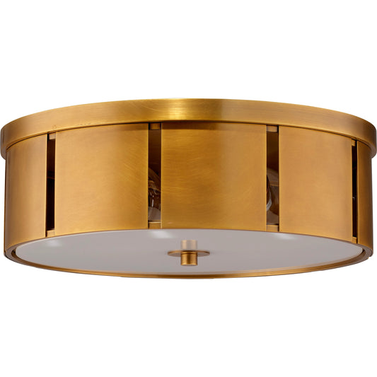 001 SI-1961320 | Primary Silo | Orbit Flush Mount Ceiling Light by Jamie Young in antique brass. Made from metal in a modern style.