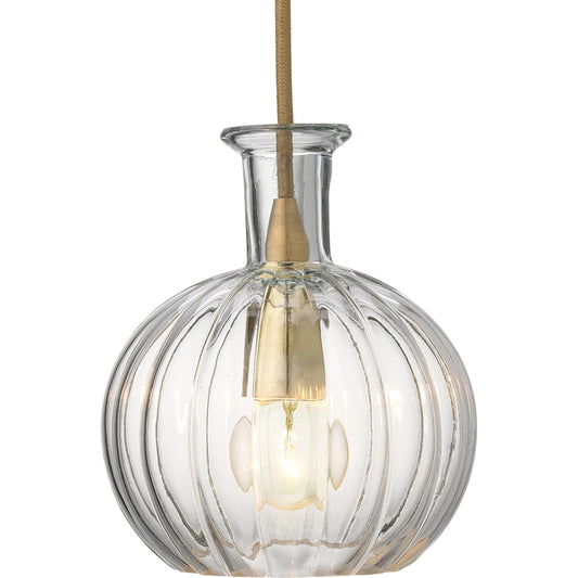 Sophia Carafe Pendant by Jamie Young in clear. Made from glass in a transitional style.