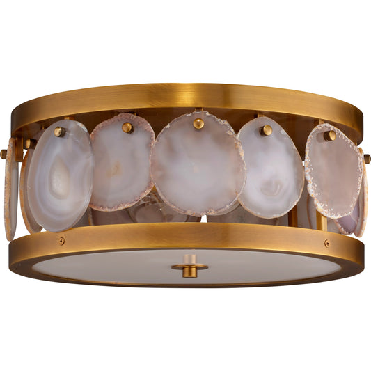 001 SI-1961321 | Primary Silo | Upsala Agate Flush Mount Ceiling Light by Jamie Young in antique brass. Made from metal, agate in a modern style.