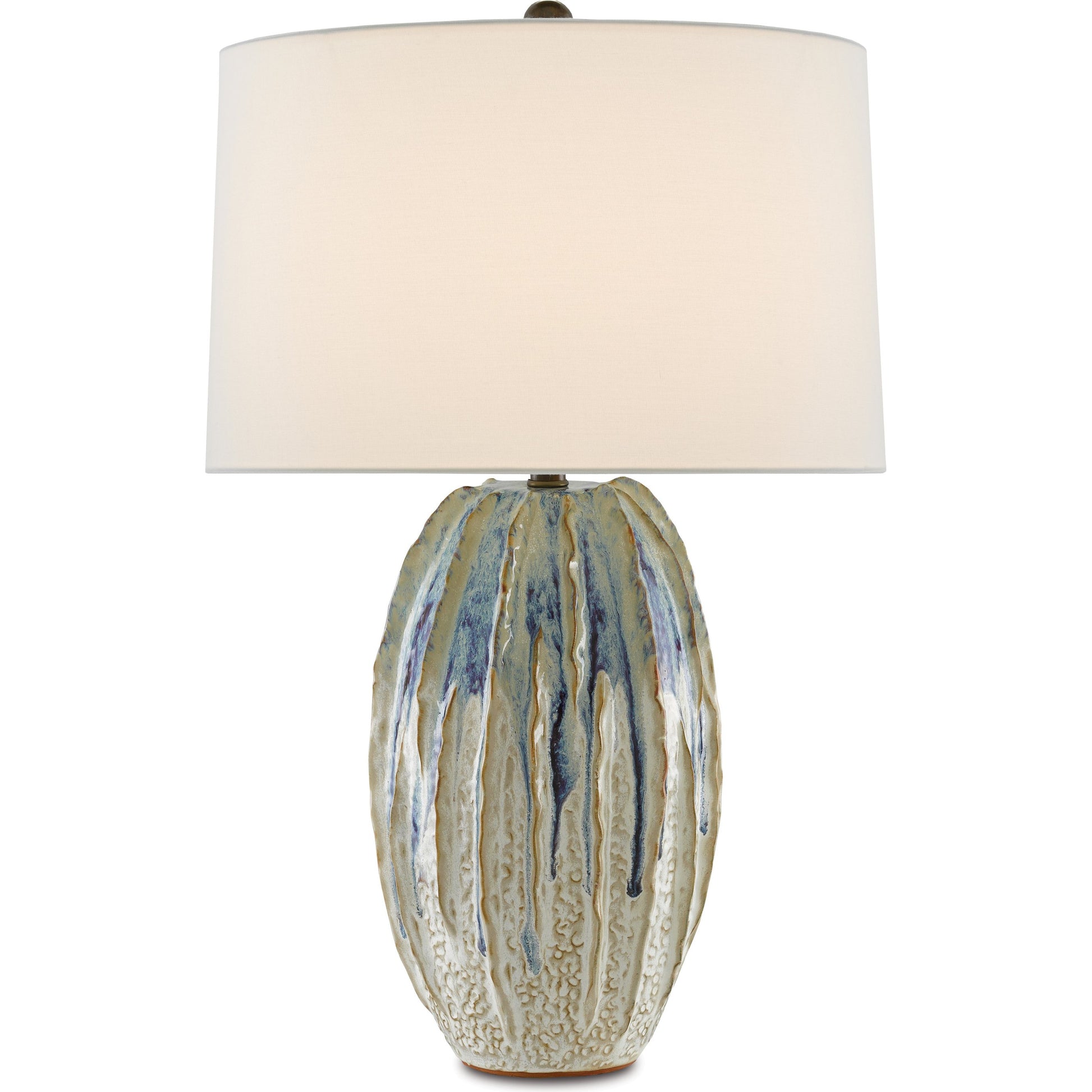 Montmartre Table Lamp by Currey and Company in milk, purple. Made from ceramic in a modern style.