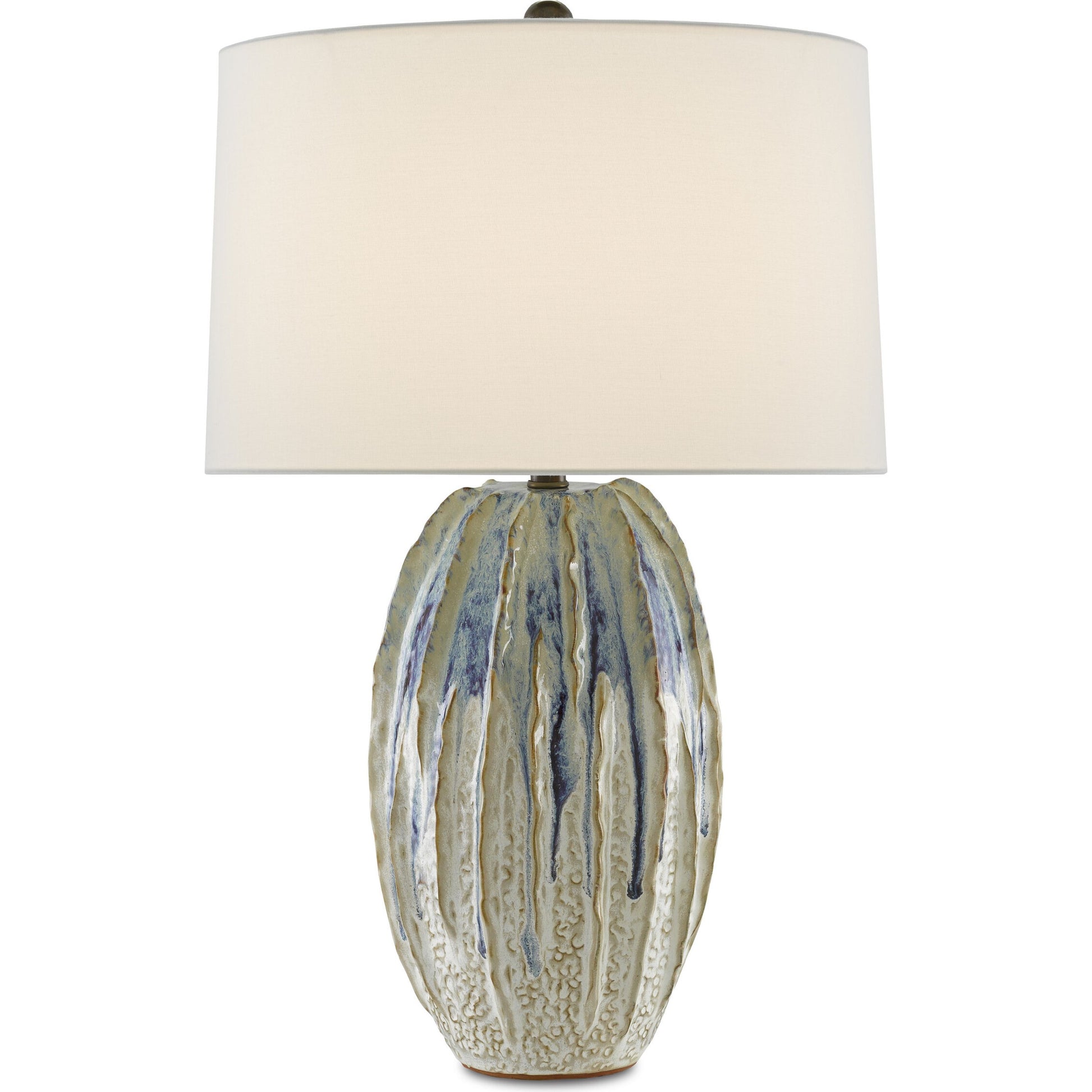 Montmartre Table Lamp by Currey and Company in milk, purple. Made from ceramic in a modern style.