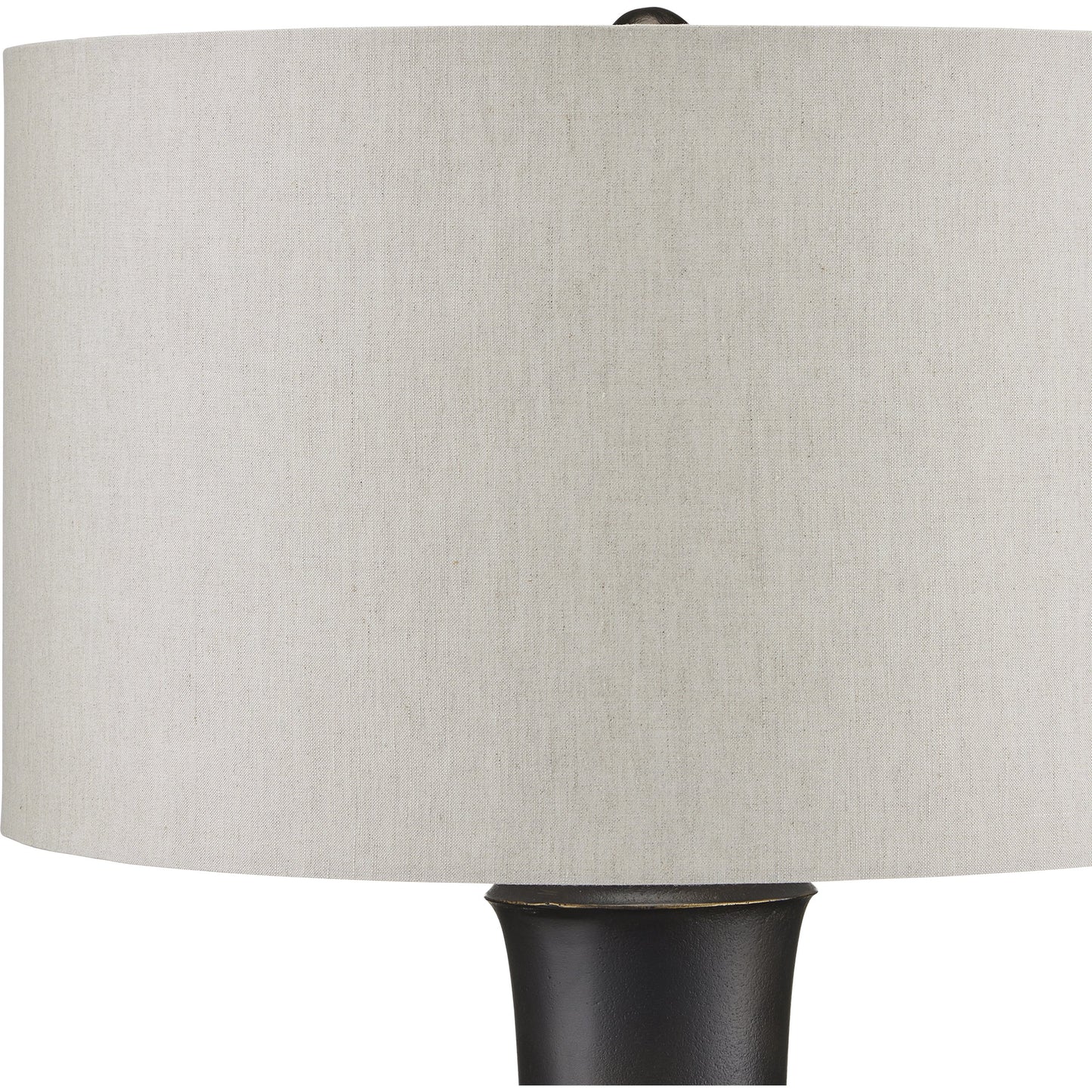 004 SI-2007860 | Closeup | Silvestri Table Lamp by Currey and Company in black. Made from cast aluminum in a modern style.