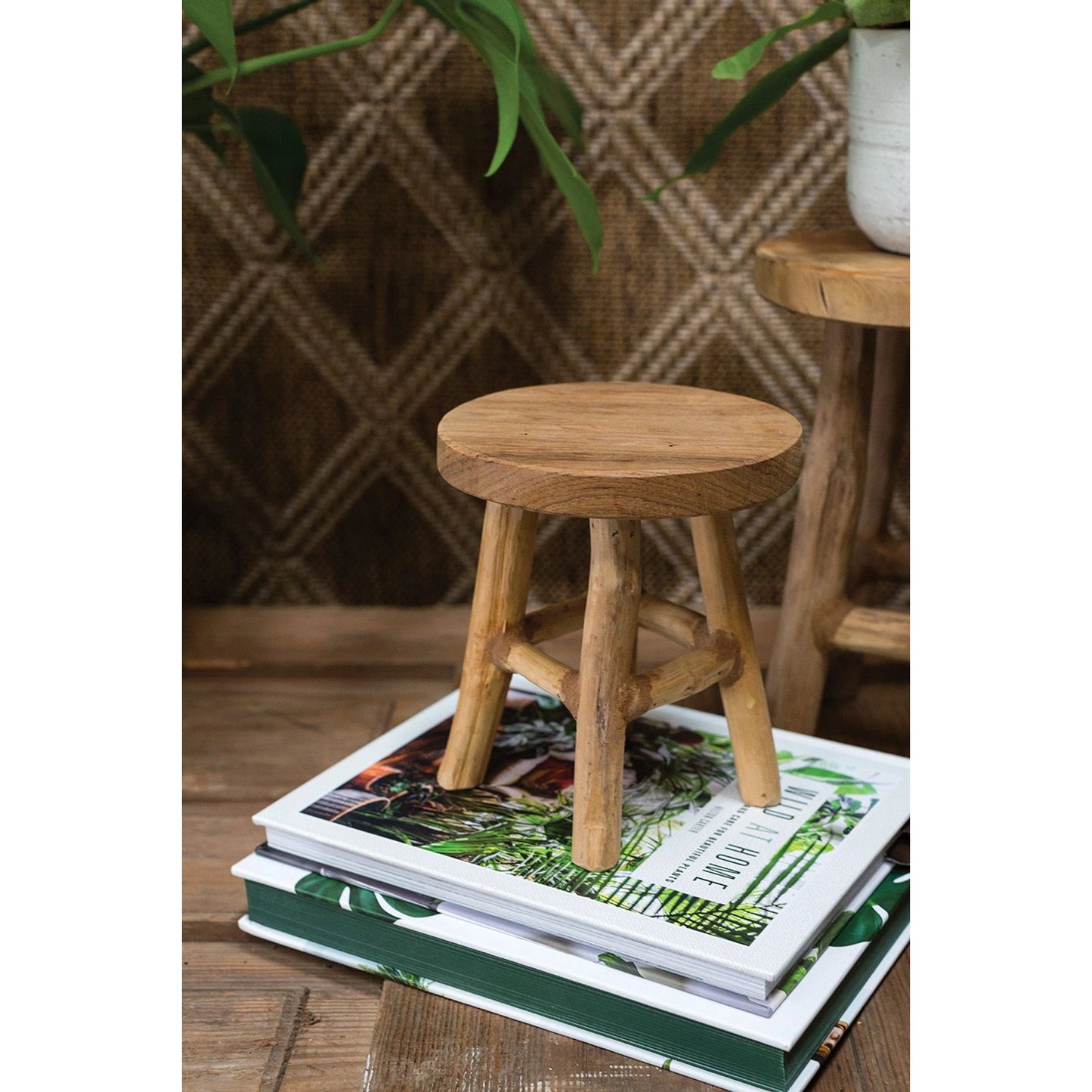 004 SI-2083347 | Lifestyle | Cobble Stand by Accent Decor in natural. Made from wood in a modern style.