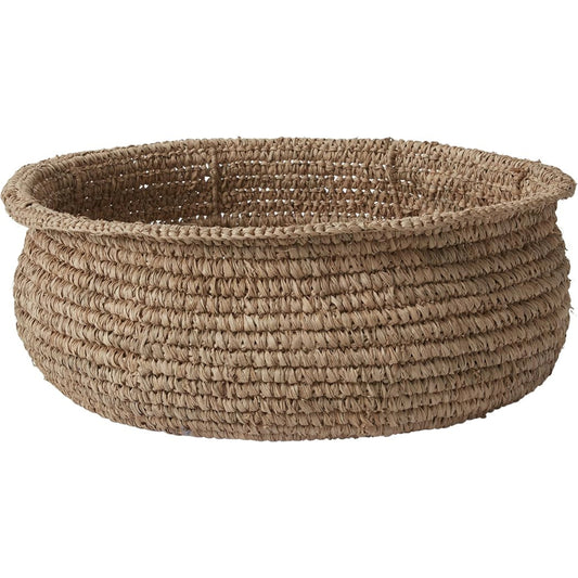 Mendocino Basket by Accent Decor in natural. Made from natural fibers in a cottage & farmhouse style.