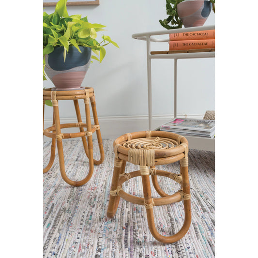 Barefoot Plant Stand by Accent Decor in natural. Made from wood in a cottage & farmhouse style.