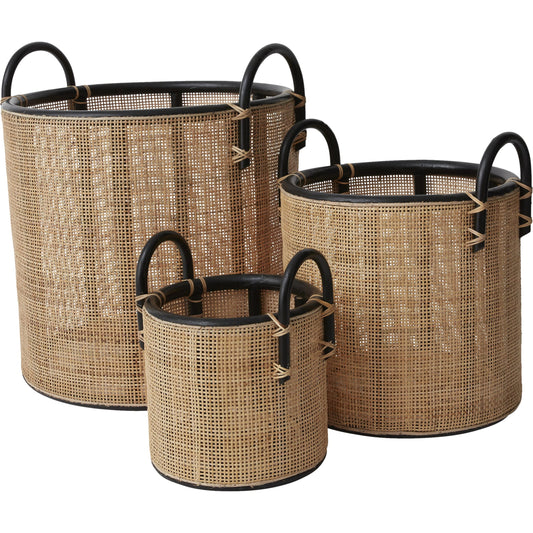 Townes Basket Set by Accent Decor in natural. Made from natural fibers in a cottage & farmhouse style.