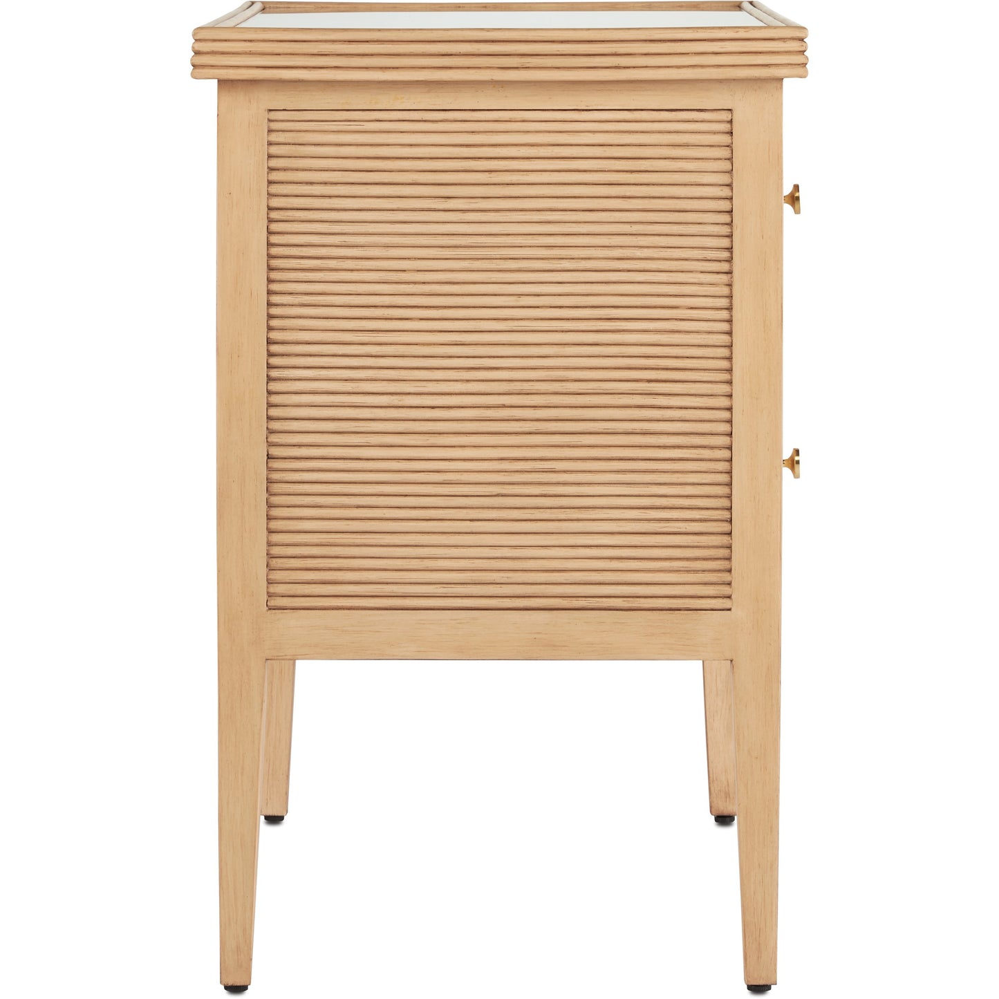 011 SI-1894521 | Additional Silo | Santos 2-Drawer Chest by Currey and Company. Made from mahogany, rattan, brass, glass in a transitional style.