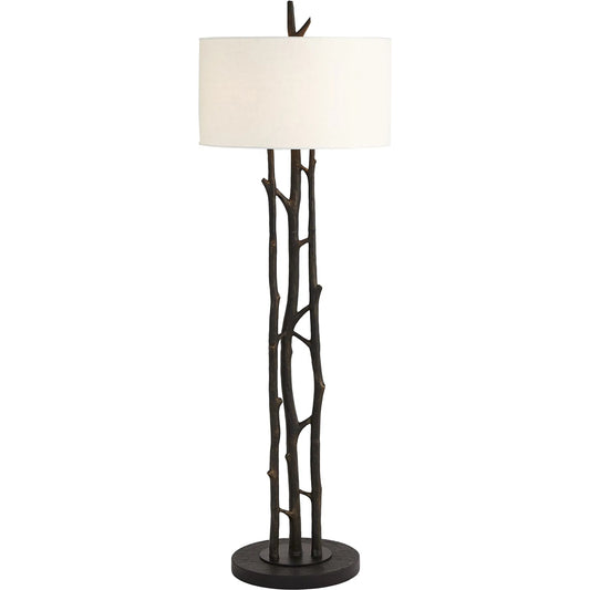 Grove Floor Lamp by Global Views in bronze and marble. Made from unique in a modern style.