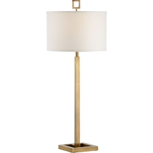 Fielden Lamp by Wildwood in antique. Made from brass in a transitional style.