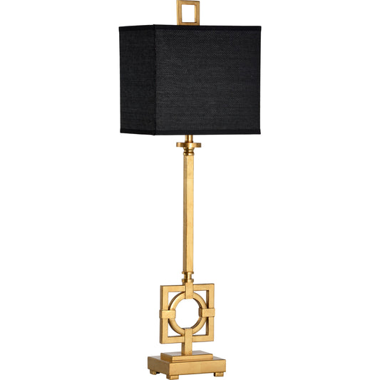 Bangle Lamp by Wildwood in antique gold leaf. Made from other: metal in a transitional style.
