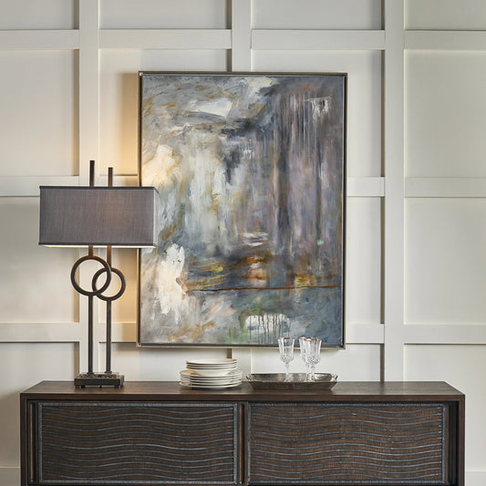 Tootsie Lamp by Wildwood in scorched bronze, natural brown. Made from other: metal in a modern style.