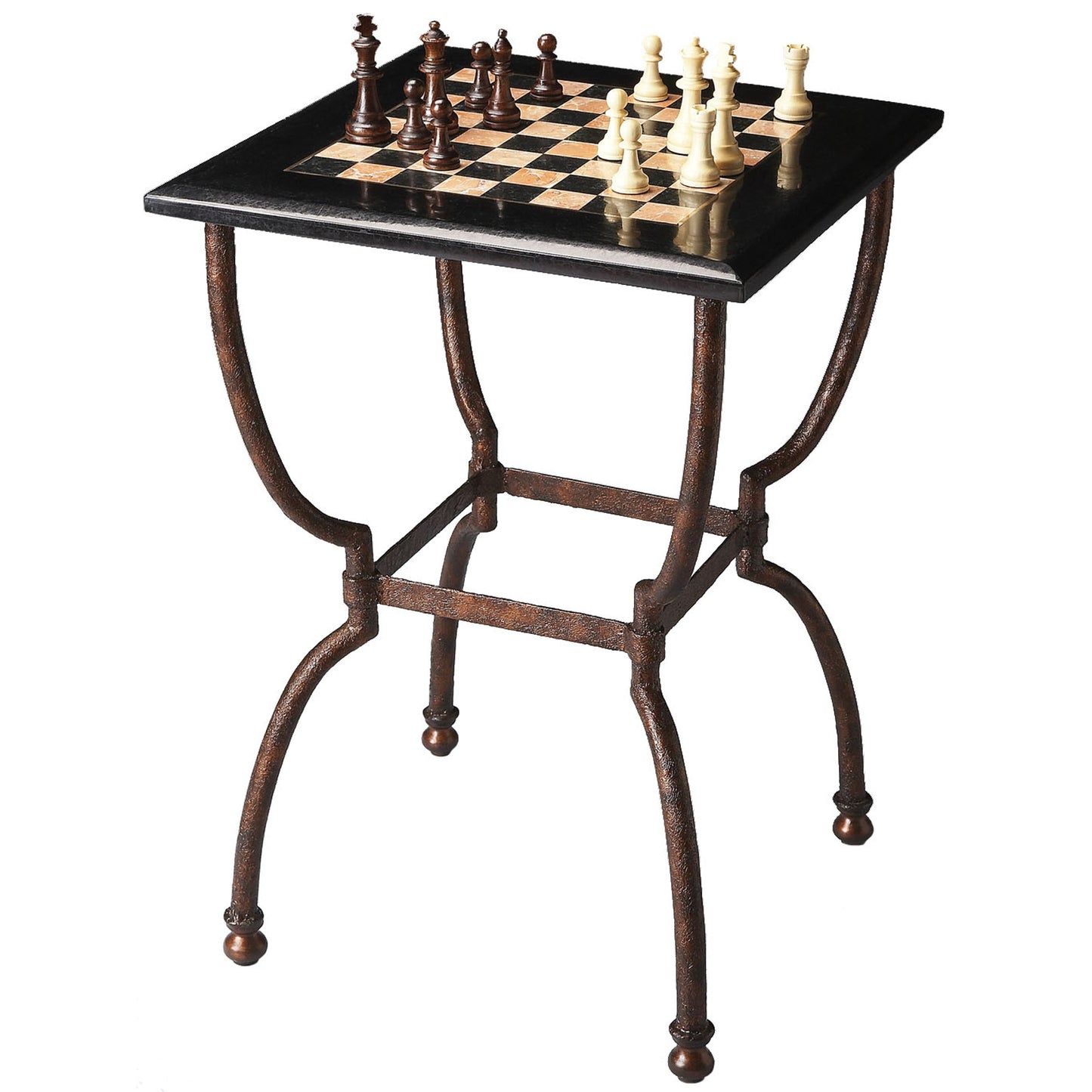 001 O-BUTLER-6061025 | Additional Silo | Frankie Game Table by Butler Specialty Company in multi-color and metalworks. Made from metal, fossil stone in a modern style.