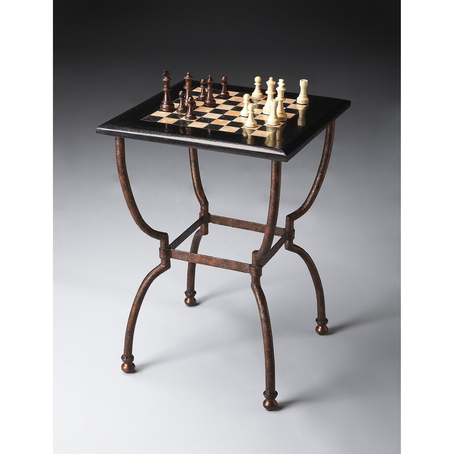 005 O-BUTLER-6061025 | Additional Silo | Frankie Game Table by Butler Specialty Company in multi-color and metalworks. Made from metal, fossil stone in a modern style.