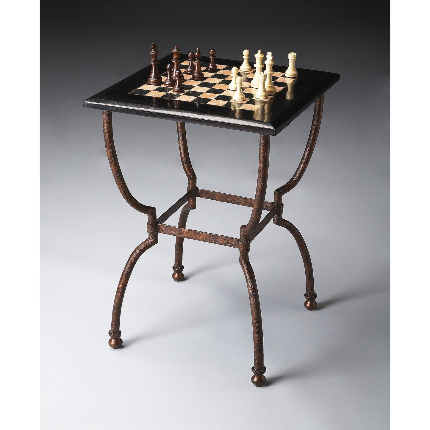004 O-BUTLER-6061025 | Additional Silo | Frankie Game Table by Butler Specialty Company in multi-color and metalworks. Made from metal, fossil stone in a modern style.