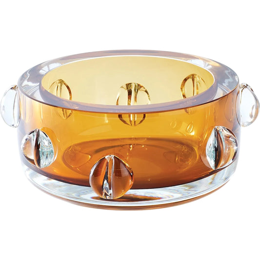 Glass Collection Bowl by Global Views in natural. Made from art glass in a eclectic & global style.