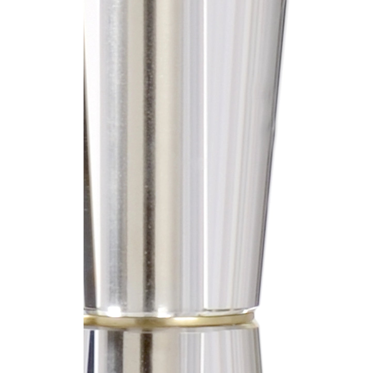 004 SR-385552 | Closeup | Hadley Lamp by Wildwood in clear, antique brass. Made from crystal in a transitional style.