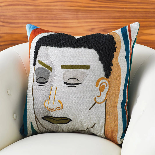 Herr Hans Pillow by Global Views in red. Made from unique in a eclectic & global style.