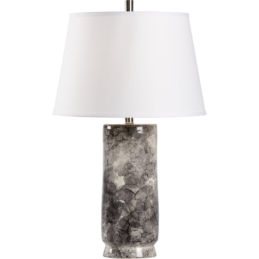 Bolle Lamp by Wildwood in black, gray, cream glaze. Made from ceramic in a modern style.
