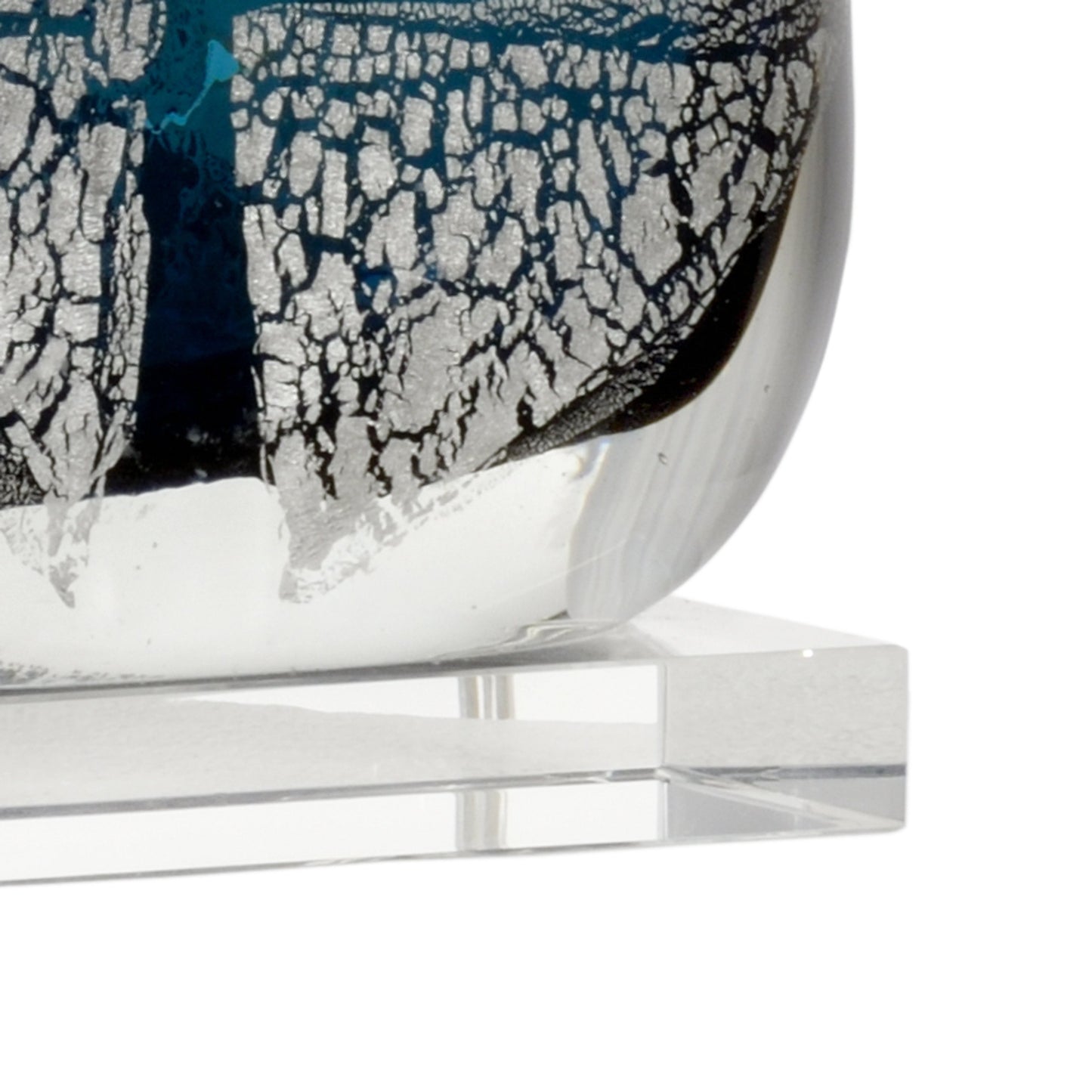 002 SR-385063 | Additional Silo | Clauseen Lamp by Wildwood in ocean, silver leaf, clear. Made from glass in a coastal style.