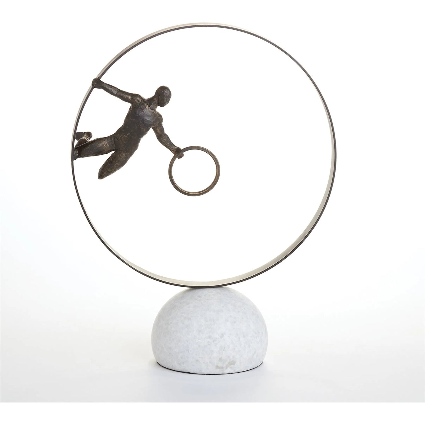 001 SR-700970 | Primary Silo | Circle in Circle Man by Global Views. Made from iron, white marble in a eclectic & global style.