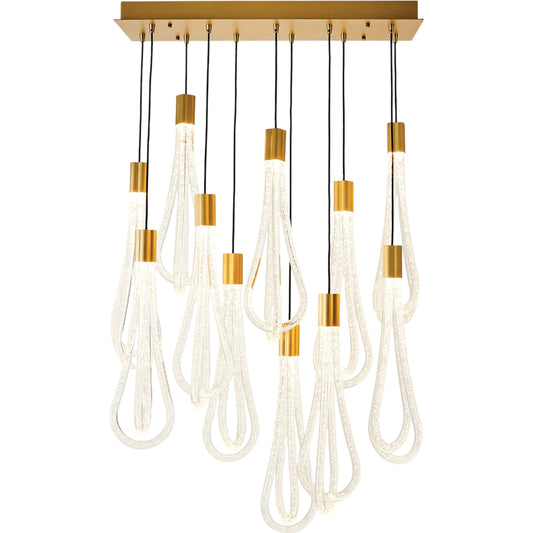 000 SI-2323886 | Primary Silo | Layered Raindrop Chandelier by Global Views in red. Made from unique in a modern style.