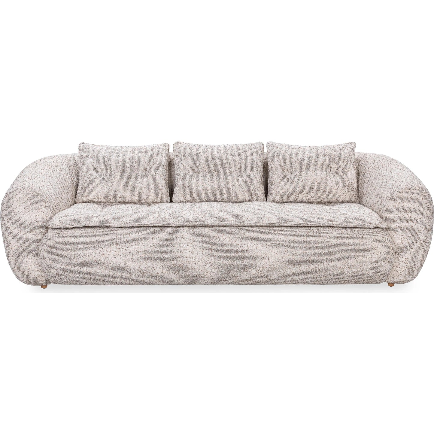 003 SI-2256341 | Additional Silo | Ember Upholstered Fabric Sofa by Classic Home in cream white. Made from 77% polyester, 23% acrylic, rubberwood in a transitional style.
