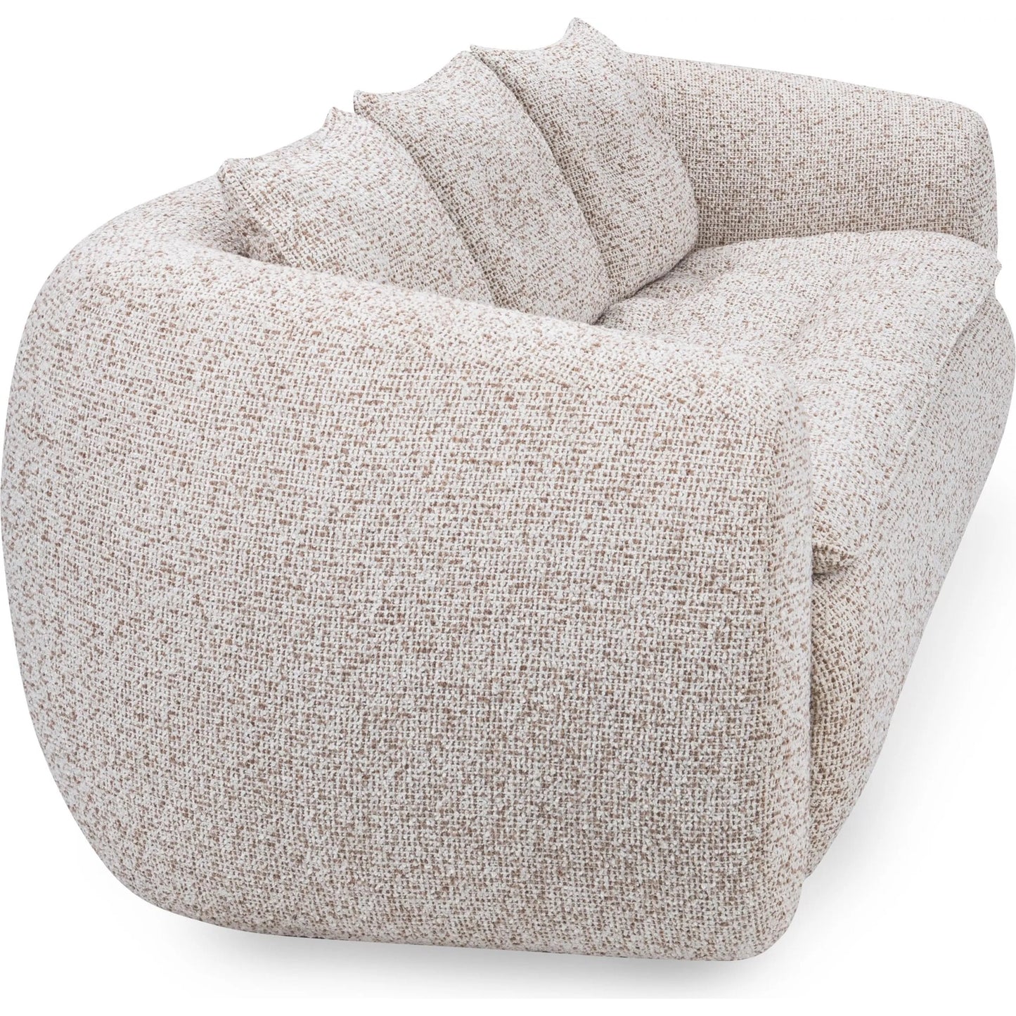 004 SI-2256341 | Additional Silo | Ember Upholstered Fabric Sofa by Classic Home in cream white. Made from 77% polyester, 23% acrylic, rubberwood in a transitional style.