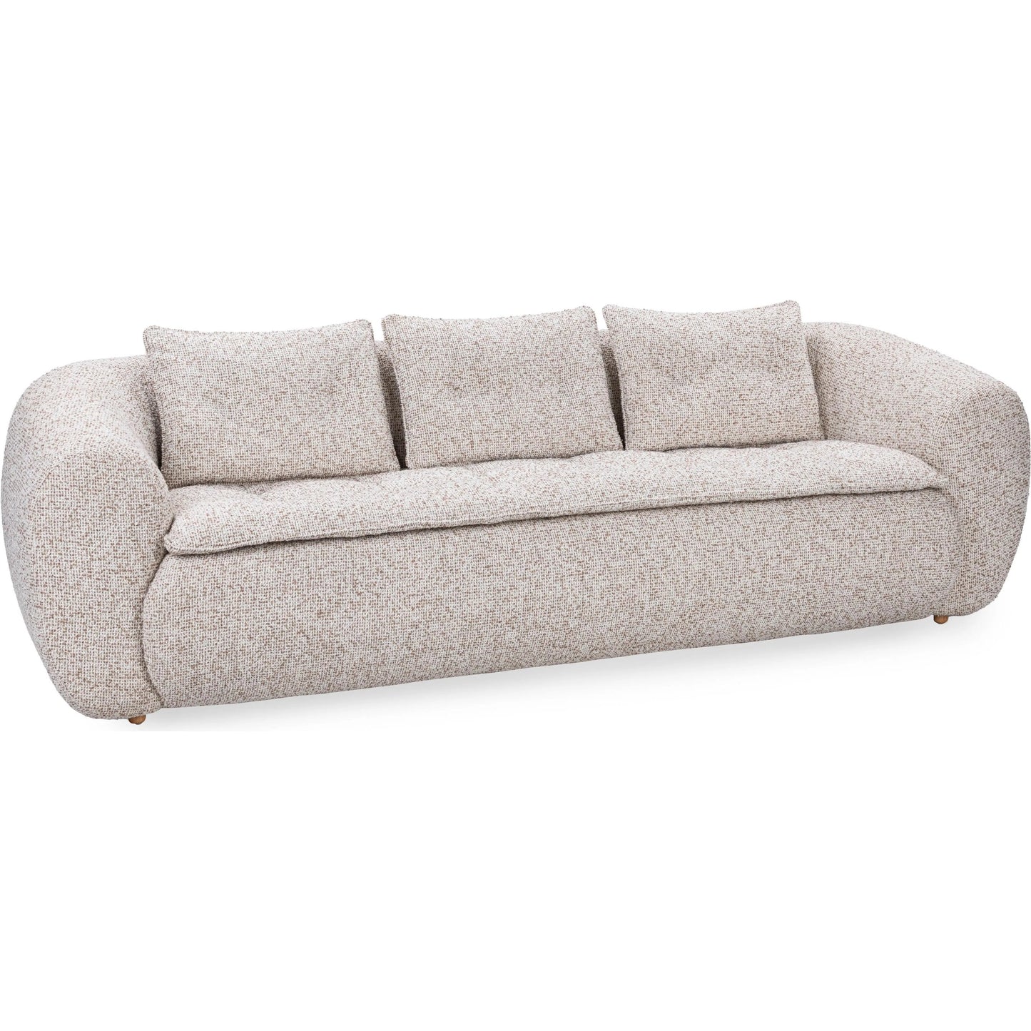 001 SI-2256341 | Primary Silo | Ember Upholstered Fabric Sofa by Classic Home in cream white. Made from 77% polyester, 23% acrylic, rubberwood in a transitional style.