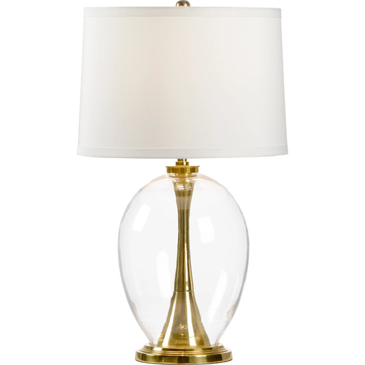 Allanah Lamp by Wildwood in clear, polished brass. Made from unique in a modern style.