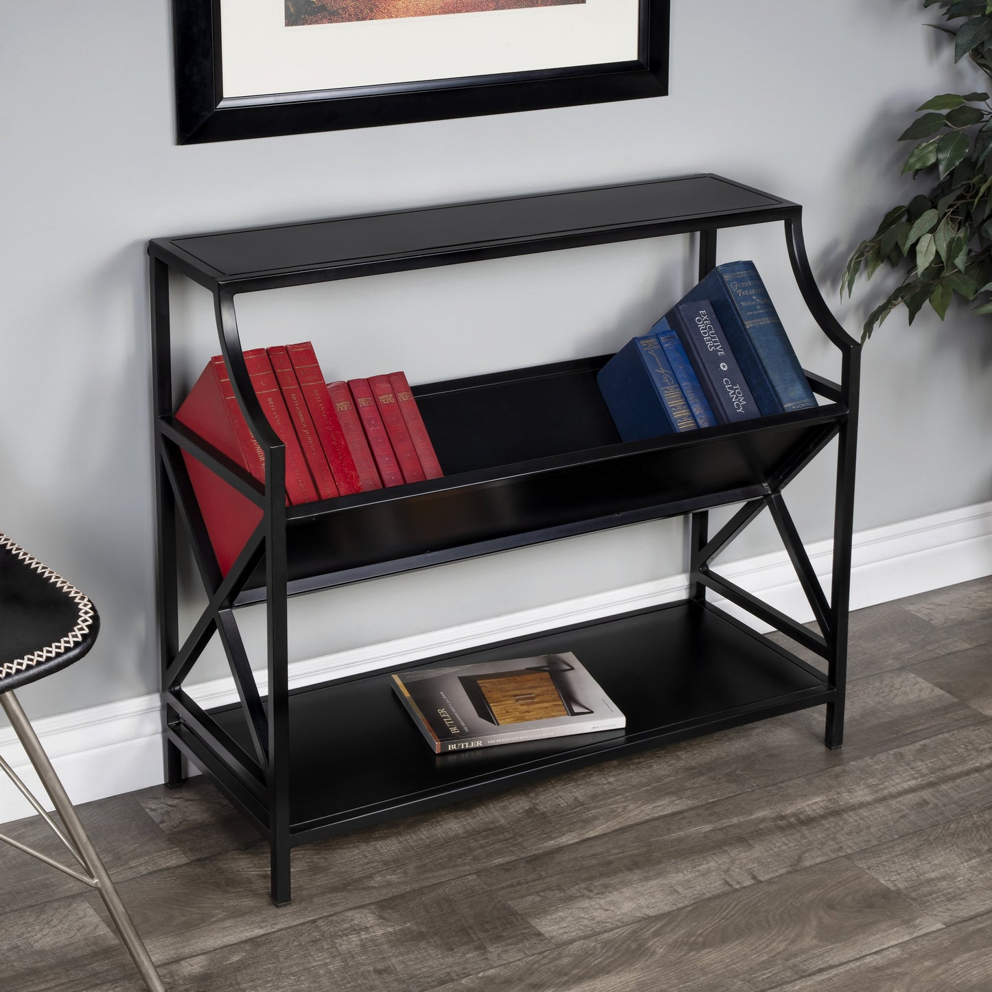 026 SR-910331 | Lifestyle | Keats Librarie Bookcase by Butler Specialty Company. Made from iron in a modern style.