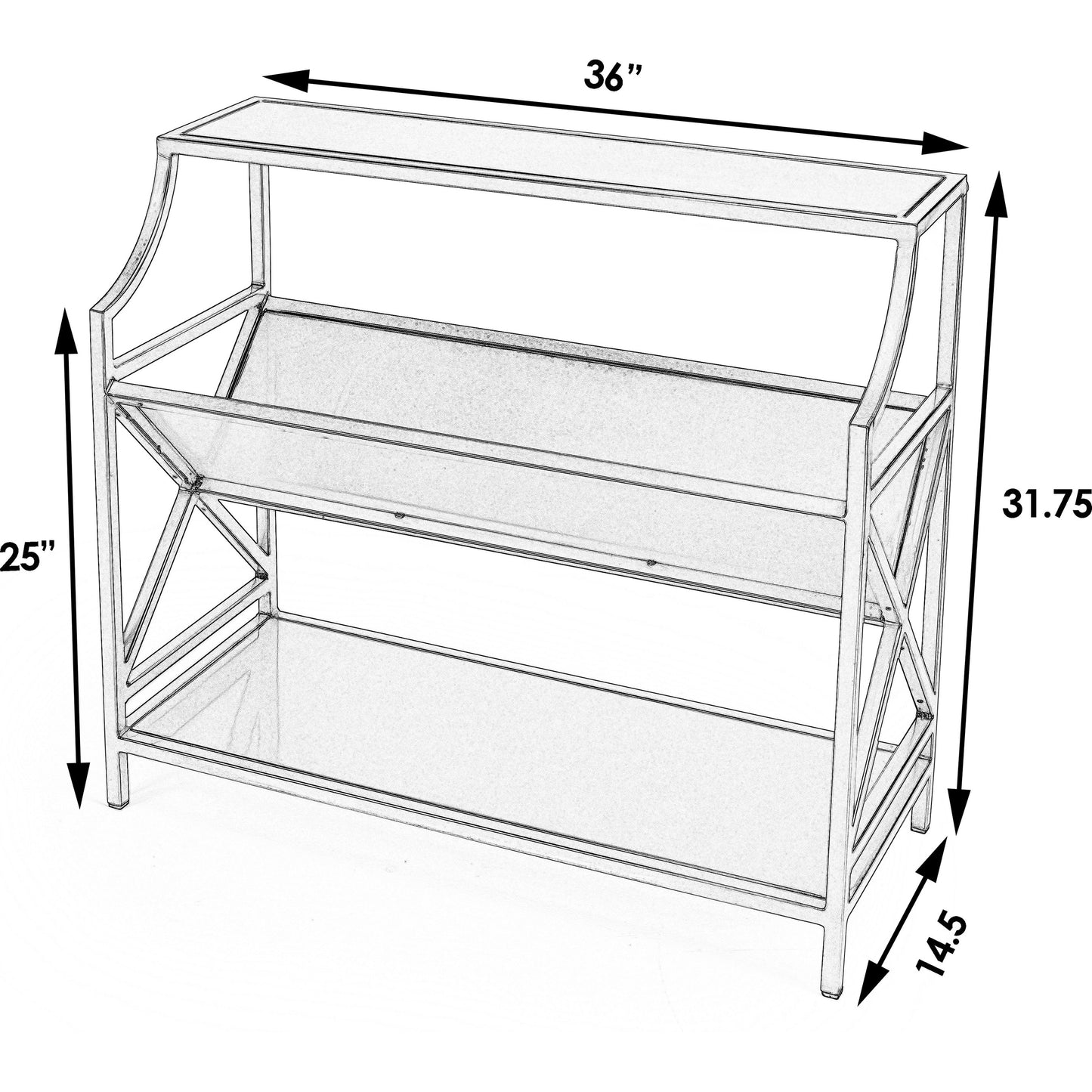 011 SR-910331 | Additional Silo | Keats Librarie Bookcase by Butler Specialty Company. Made from iron in a modern style.