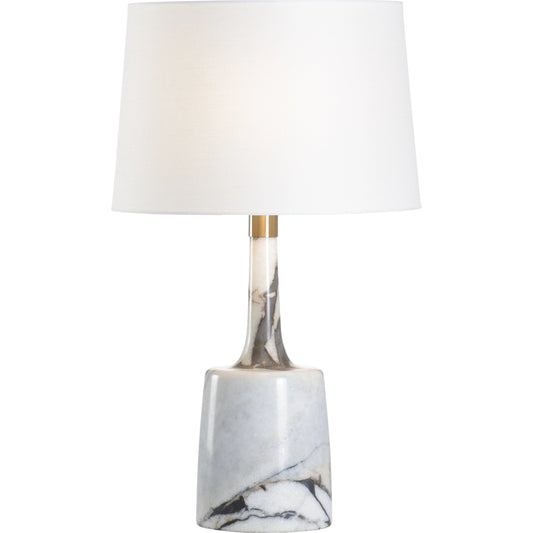 Verona Marble Lamp by Wildwood in antique brass, natural calacatta. Made from unique in a modern style.