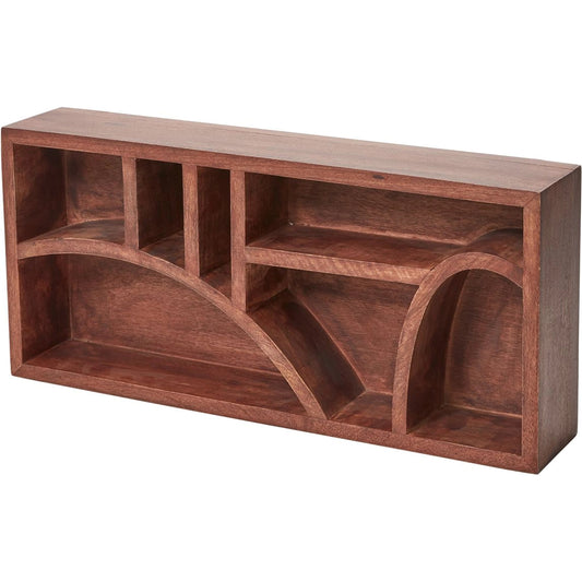 Mcclain Wall Shelf by Accent Decor in brown. Made from wood in a transitional style.
