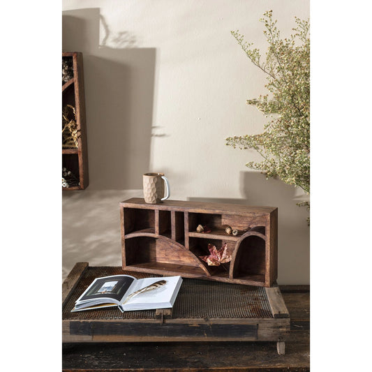 Mcclain Wall Shelf by Accent Decor in brown. Made from wood in a transitional style.